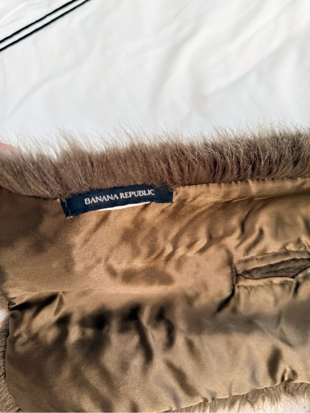 Banana Republic Brown Faux Fur Teddy Shrug Jacket